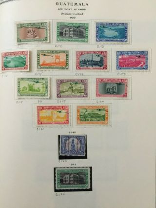 Guatemala Air Post 1938 - 1939 Stamps / 3 Pages (17)