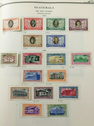 GUATEMALA air post 1938 - 1939 stamps / 3 pages (17) 2