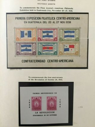 GUATEMALA air post 1938 - 1939 stamps / 3 pages (17) 3