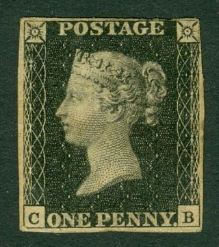 1840 Gb Qv 1d Penny Black Sg2 Plate 6 / Unmounted Mnh Cat £15000 (bc)