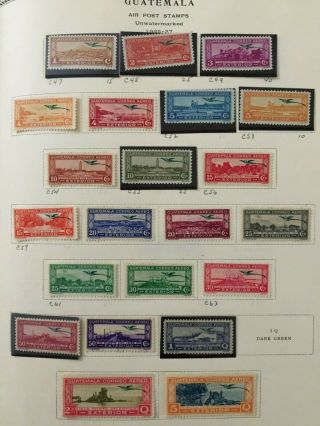 Guatemala Air Post 1931 - 1938 Stamps / 5 Pages (16)