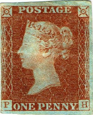 Gb Sg7 One Penny (1d) Red - Brown Queen Victoria 1841 (ph) Mh Cat £13,  000