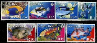 Herrickstamp Seychelles Sc.  852 - 58 Fish Definitives Stamps Pt.  2