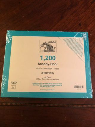 1,  200 Usps Forever Stamps Scooby Doo Face Value $660.  00
