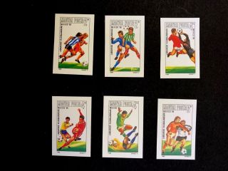 Hungary Scott 2979 - 84 Mnh Imperforate Imperf Imp Soccer 1986 World Cup