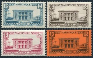Martinique 134,  135,  137,  139,  Mnh.  Government Palace,  Fort - De - France,  1933.