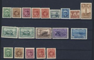 19x Canada Wwii Issue Mh Mnh Stamp Set 1c To $1.  00 & 5x Coils Mnh Cv= $220.  00