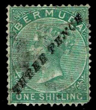 1874 Bermuda 12a Qv Double Surcharge - - Vf - Cv$1100.  00 (esp 2958)