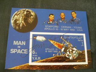 Apollo 10 Sheet Orig.  Signed Thomas Stafford,  Space