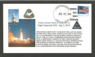 Orion Ascent Abort - 2 Test (aa - 2) At Cape Canaveral Afs On July 2,  2019