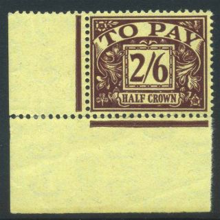 Gb 1924 - 31 2/6d Postage Due Control Z36 Um Sg D18 Cat £275