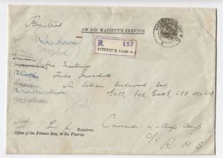 1930 Ohms 4as Service Viceroy’s Camp Po Cover To Field Marshall William Birdwood