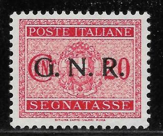 Italy Social Republic 1944 Postage Due 20c Gnr Overprinted Mnh T21527
