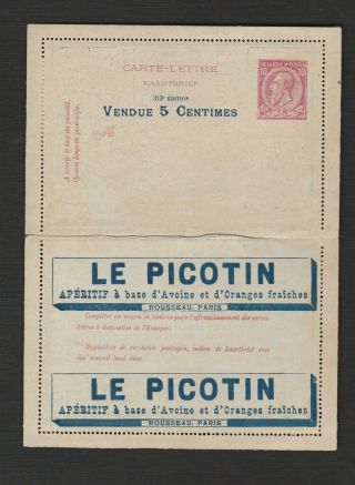 Belgium Advertising Postal Stationery Letter Card Dentist Wine Etc