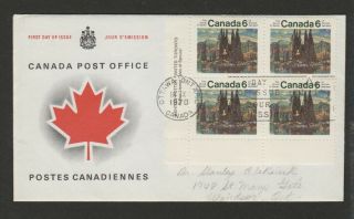 Canada Post Replacement Cachet 1970 Group Of Seven Plate Block Fdc