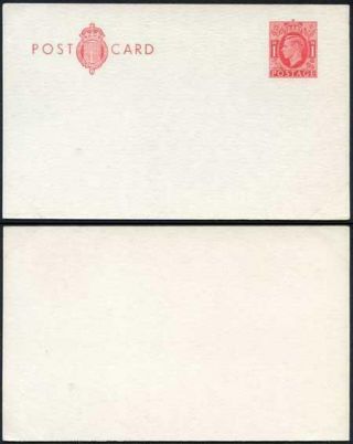 Cp97 Kgvi 1d Carmine Postcard Stamp L24 Size F
