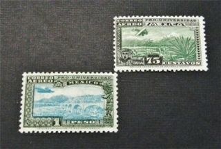 Nystamps Mexico Stamp C57.  C58 Og H $55