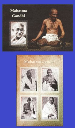 Eritrea 2017 - Mahatma Gandhi - 2 M/sheet - Mnh - Fi591