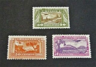 Nystamps Mexico Stamp C54 - C56 Og H $55