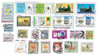 Sudan - Selection Of Stamps On Paper From Kiloware