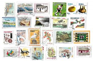 Mozambique - Selection Of Stamps On Paper -