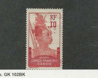 Gabon,  Postage Stamp,  B1 Hinged,  1916,  Jfz
