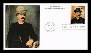 Dr Jim Stamps Us Bat Masterson Legends Of The West First Day Cover Mystic