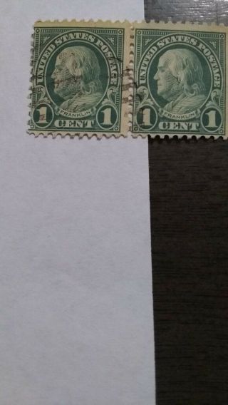 Rare 1901 - 1908 Benjamin Franklin 1 Cent Stamp 300 Vf Partial Gum
