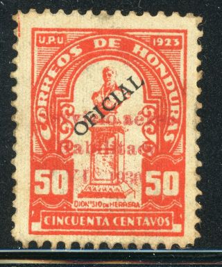 Honduras Mh Air Post Specialized: Sanabria 68 50c Vermilion Red Ovpt (250)