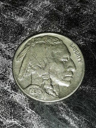 1936 S Indian Head Buffalo Five Cent Nickel Coin