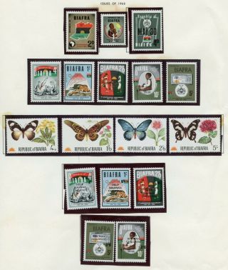 Biafra Selection Of Never Hinged Stamps