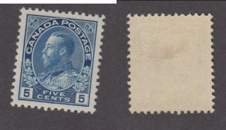 Canada 5 Cent Kgv Admiral Stamp 111 (lot 14322)