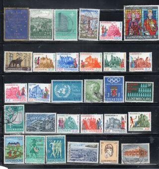 Luxembourg Europe Stamps Canceled & Hinged Lot 50418