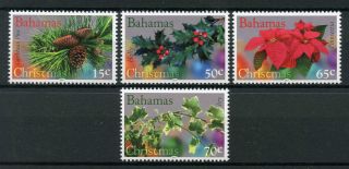 Bahamas 2017 Mnh Christmas Holly Ivy Poinsettia 4v Set Plants Flowers Stamps