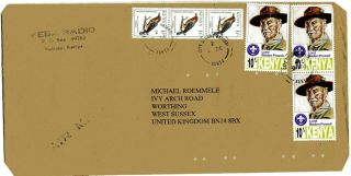 Kenya Scouting: Lord Baden Powell 3 X 10/ - Stamps On Cover To England