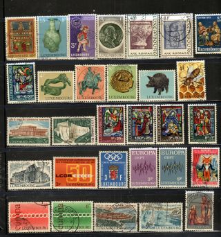 Luxembourg Europe Stamps Canceled & Hinged Lot 50417
