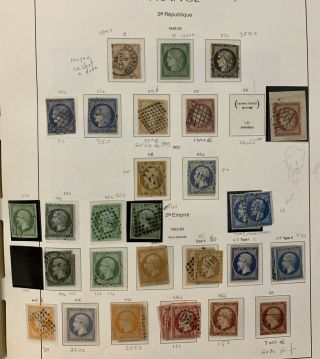 1849 - 1955 France Large Stamps Book Lot 709