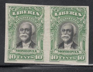 Liberia F13 Color Proof Pair In Green On Paper Signed Jhstolow
