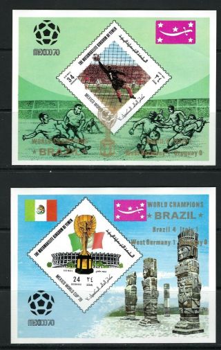 Yemen Soccer,  Football,  World Cup - 1970 Varieta Gold Overprint Mnh