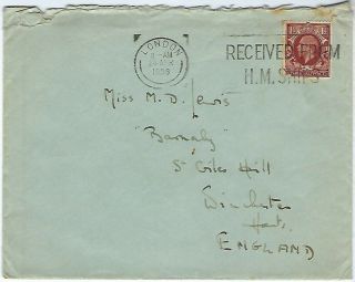 China Great Britain 1936 Cover And Letter From Hms Cricket,  China Squadron