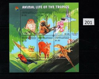 Grenada - Mnh - Owl,  Animals,  Frogs