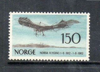 Norway Mnh 1962 Sg524 50th Anv Of Norwegian Aviation