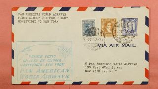 Dr Who 1946 Uruguay Airmail Clipper To Ny Fam 5 Aamc F5 - 163 77620