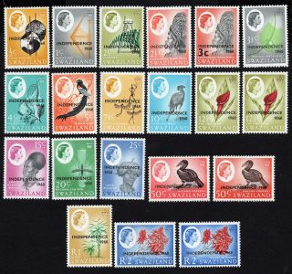 Swaziland 1968 Complete Set Of Stamps Mi 139x - 155xy Mnh Cv=36€