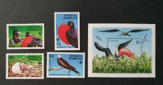 Birds Wildlife Set,  Sheet Vf Mnh Gb Uk Antigua Barbuda B253.  1 Start 0.  99$