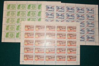 Liberia 354 & C97 - 98 Mnh Sheets 1955 Rotary International Cv For Singles $30