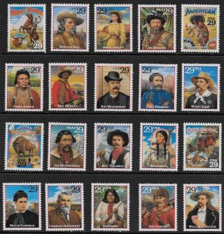 Us Stamp 2869 32c.  Legends Of The West Set Of 20 Singles Mnh
