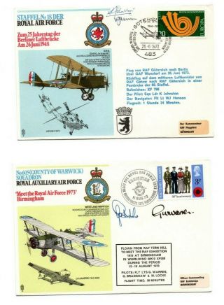 11 Raf Museum (sp) Squadron Series Covers - Raf (sp) 1 To Raf (sp) 11 - 10 Signed
