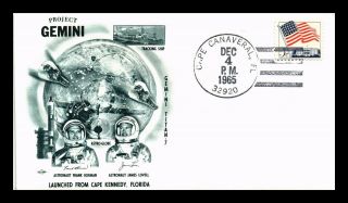 Dr Jim Stamps Us Project Gemini Launch Space Event Orbit Cover 1965