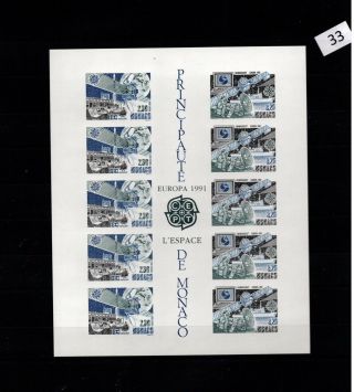 / Monaco - Mnh - Europa Cept 1991 - Space - Spaceships - Imperf